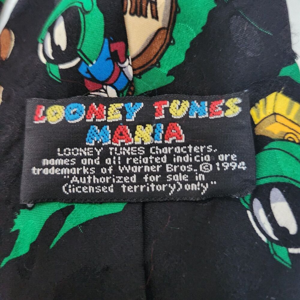Vtg 1994 Looney Tunes Mania Golf Taz Marvin Bugs Daffy Men Necktie Tie D… - Picture 6 of 9